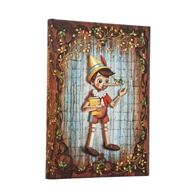Carlo Collodi, Pinocchio Journal à couverture rigide lignée Midi, 144 pages, 120 g/m² par Paperblanks (Collection Contes de fées) | Papeterie fine