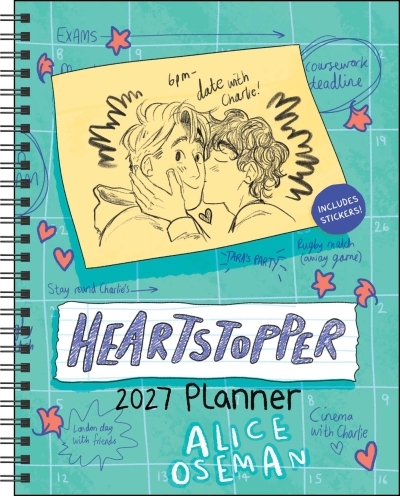 Heartstopper 12-Month 2027 Weekly/Monthly Planner Calendar with Bonus Stickers | Oseman, Alice (Auteur)