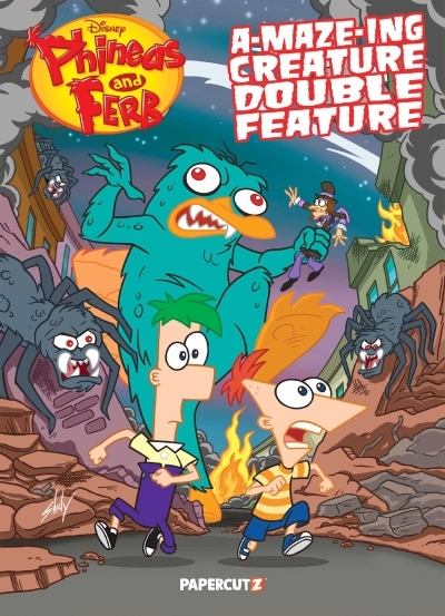 Phineas and Ferb's A-MAZE-ing Creature Double Feature | The Disney Comics Group (Auteur) | Peterson, Scott (Auteur) | Pruett, Joshua (Auteur)