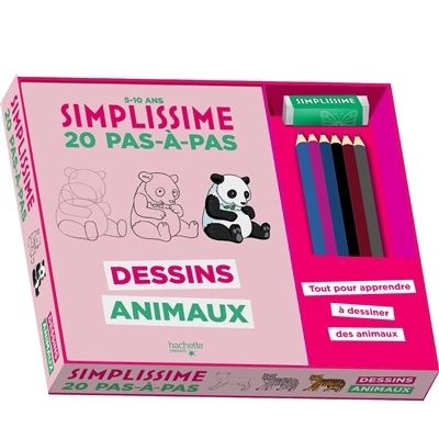 Simplissime : dessins animaux, 20 pas-à-pas : tout pour apprendre à dessiner des animaux | Herzog, Lise (Auteur)