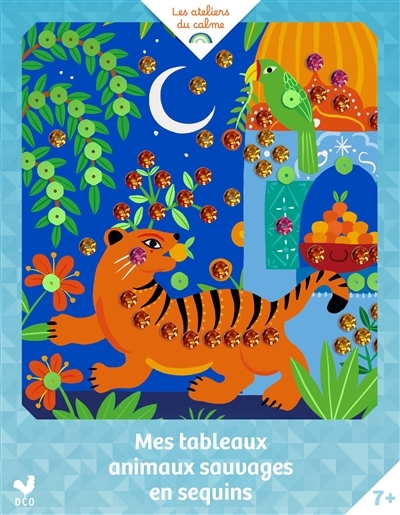 Mes tableaux animaux sauvages en sequins : pochette avec accessoires | Butto, Ariane (Illustrateur)