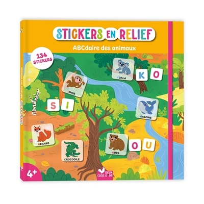 Stickers en relief : ABCdaire des animaux : 134 stickers | Guivarc'h, Clémentine (Illustrateur)