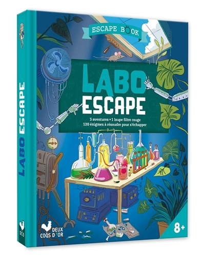 Labo escape : 3 aventures palpitantes pour retrouver le savant fou et réparer sa machine infernale ! | Hervieux, Julien (Auteur) | Ayrault, Caroline (Illustrateur)