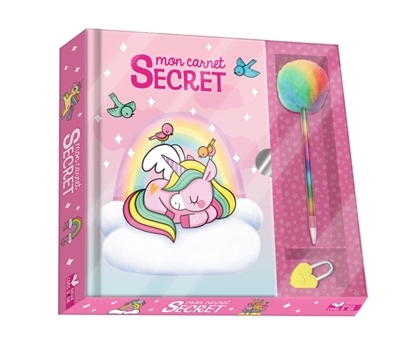 Mon carnet secret bébés licornes : coffret avec stylo fantaisie | Notaert, Amandine (Illustrateur)