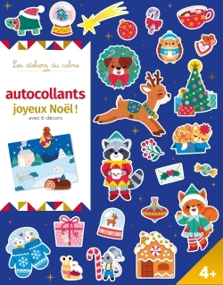 Autocollants Joyeux Noël ! avec 6 décors : pochette avec accessoires | Fabre, Léa (Illustrateur)