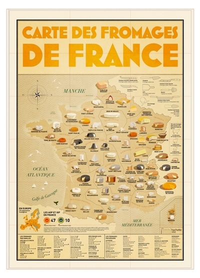Carte des fromages de France | Persan, Mathieu (Illustrateur)