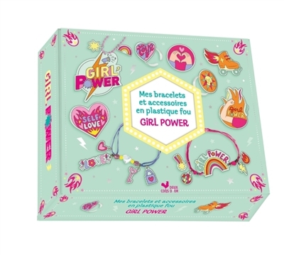 Mes bracelets et accessoires en plastique fou Girl power : coffret avec accessoires | Bijoux et accessoires mode