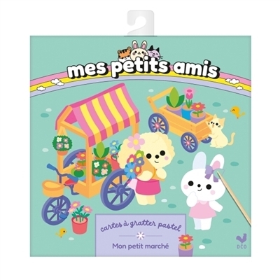 Mes petits amis : Mon petit marché : Cartes à gratter pastel | Dérodit, Clémentine