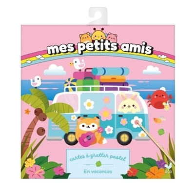 Mes petits amis : En vacances : Cartes à gratter pastel | Bunny, Luli