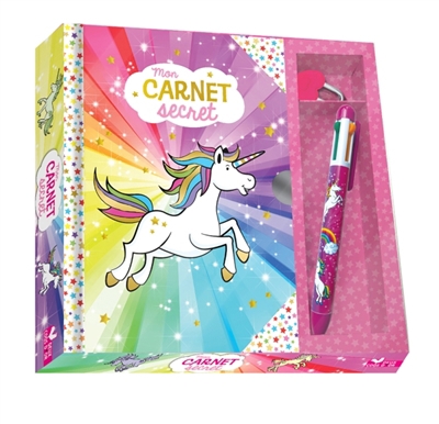 Mon carnet secret licorne : coffret avec stylo 4 couleurs | Moran, Paul (Illustrateur)