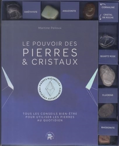 pouvoir des pierres & cristaux : tous les conseils bien-être pour utiliser les pierres au quotidien (Le) | Pelloux, Martine (Auteur)