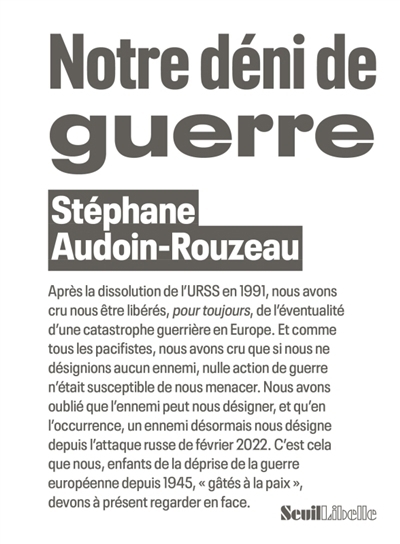 Notre déni de guerre | Audoin-Rouzeau, Stéphane