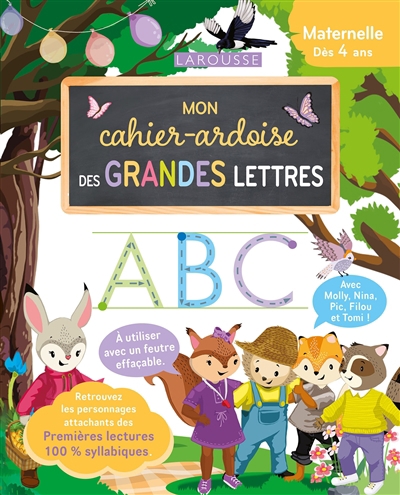 Mon cahier-ardoise des grandes lettres | 