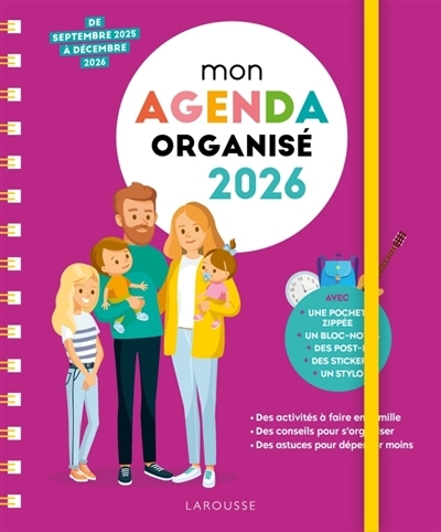Mon Agenda Famille Organisée 2026 | 