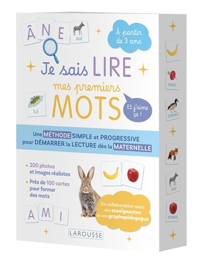 Je sais lire mes premiers mots et j'aime ça ! : une méthode simple et progressive pour démarrer la lecture dès la maternelle | 