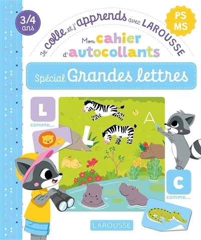 Mon cahier autocollants spécial grandes lettres | 