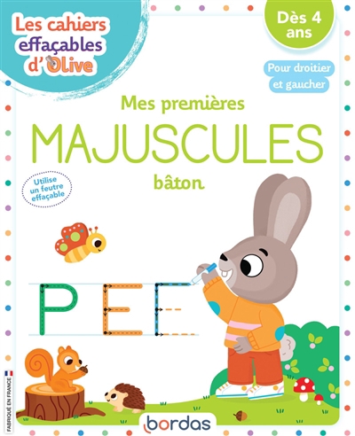 Mes premières majuscules bâton : pour droitier et gaucher : dès 4 ans | Vautier, Vanessa