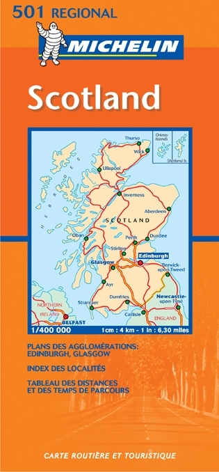 Carte routiere Ecosse | 