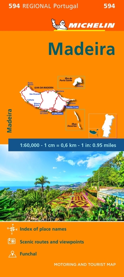Carte routière Michelin - Madeira (594 regional portugal) | 