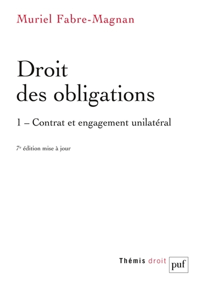 Contrat et engagement unilatéral | Fabre-Magnan, Muriel (Auteur)