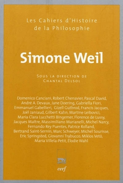Simone Weil | Bingemer, Maria Clara Lucchetti | Canciani, Domenico | Chevanier, Robert