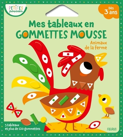 Animaux de la ferme : mes tableaux en gommettes mousse | Sensoriel et moteur