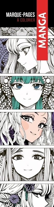 Manga : marque-pages à colorier | 