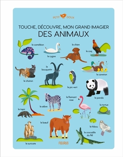 Touche, découvre, mon grand imagier des animaux | Wortemann, Claire