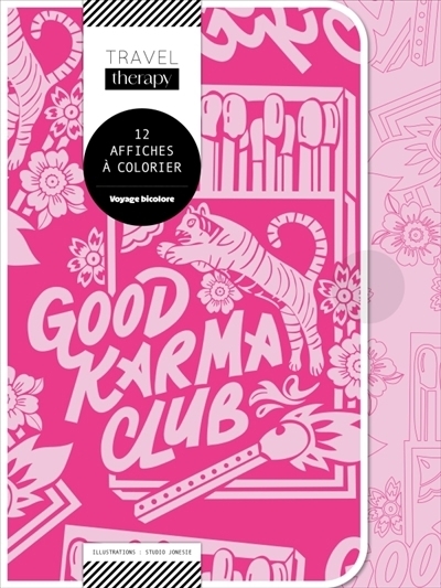 Voyage bicolore : 12 affiches à colorier | Studio Jonesie (Illustrateur)