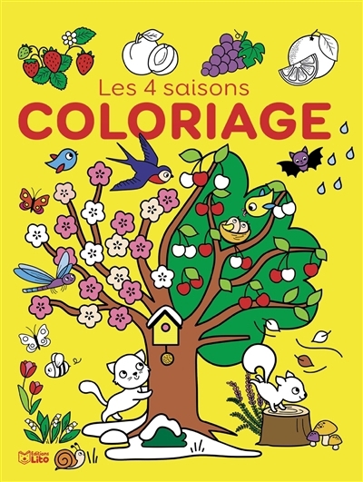 Les 4 saisons : coloriage | Lemerle, Corinne (Illustrateur)