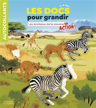 animaux de la savane en action ! (Les) | Kecir-Lepetit, Emmanuelle (Auteur) | Riemann, Maud (Illustrateur)