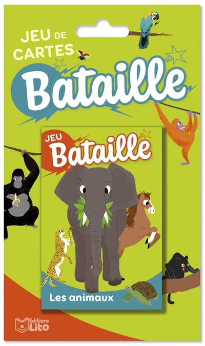 Jeu de cartes : Bataille - Les animaux | Enfants 5–9 ans 