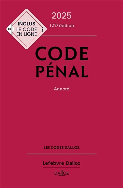 Code pénal 2025, annoté | 