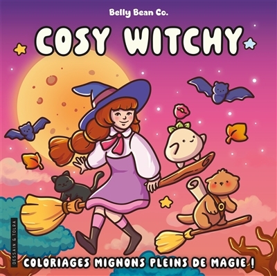 Cosy witchy : coloriages mignons pleins de magie ! | 