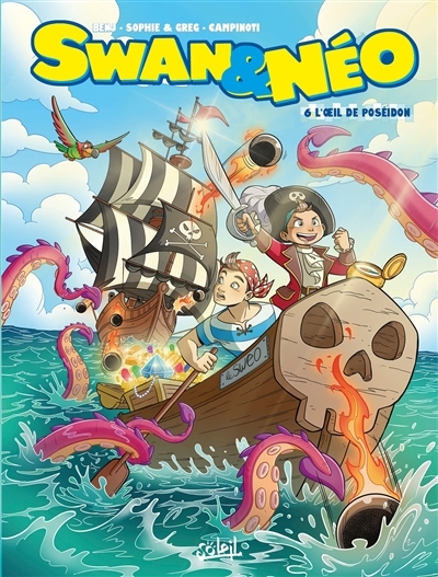 Swan & Néo T.06 - L'oeil de Poséidon | Benj (Auteur) | Campinoti, Paolo (Illustrateur)