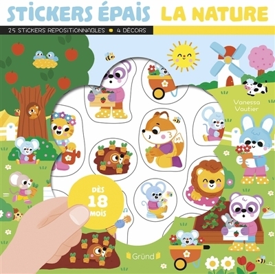 Stickers épais : La nature | Vautier, Vanessa (Illustrateur) | Aparicio, Stéphanie (Illustrateur)
