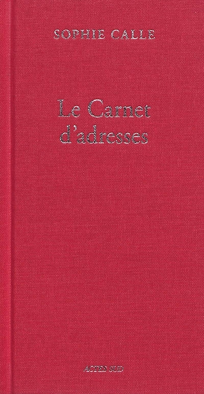 carnet d'adresses (Le) | Calle, Sophie