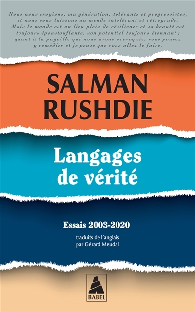Langages de vérité : essais 2003-2020 | Rushdie, Salman (Auteur)