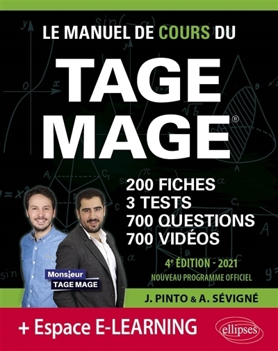 manuel de cours du Tage Mage : nouveau programme officiel : 2021 (Le) | Pinto, Joachim (Auteur) | Sévigné, Arnaud (Auteur)
