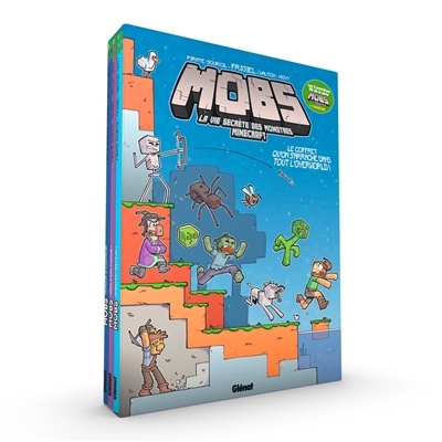 Mobs, la vie secrète des monstres Minecraft : le coffret qu'on s'arrache dans tout l'Overworld T.01 à T.03 | Frigiel (Auteur) | Piratesourcil (Auteur) | Waltch (Illustrateur)