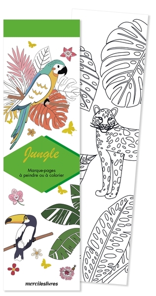 Jungle : marque-pages à peindre ou à colorier | 