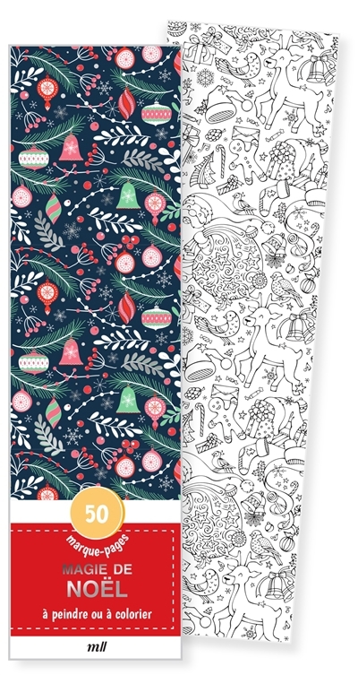 Magie de Noël : 50 marque-pages à peindre ou à colorier | 