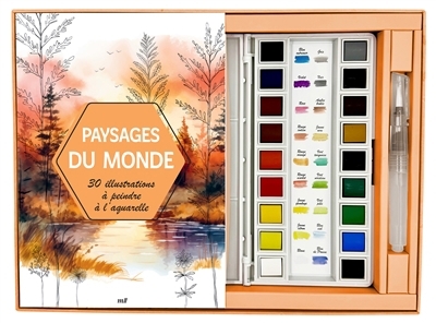 Paysages du monde : 30 illustrations à peindre à l'aquarelle | Dessin/coloriage/peinture