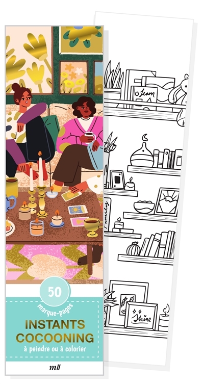 Instants cocooning - 50 marque-pages à peindre ou à colorier | 