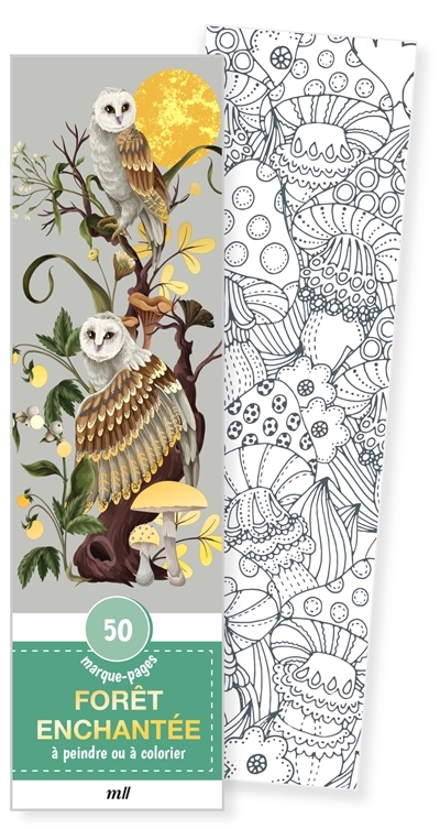 Forêt enchantée - 50 marque-pages à peindre ou à colorier | 