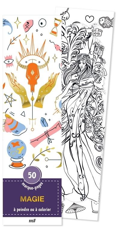 Magie - 50 marque-pages à peindre ou à colorier | 