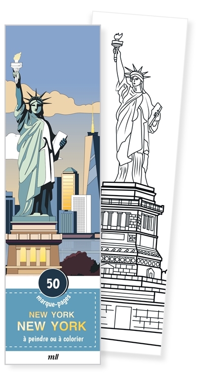 New York : 50 marque-pages à peindre ou à colorier | 