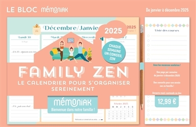 Family zen 2025 : le calendrier pour s'organiser sereinement : de janvier à décembre 2025 | 