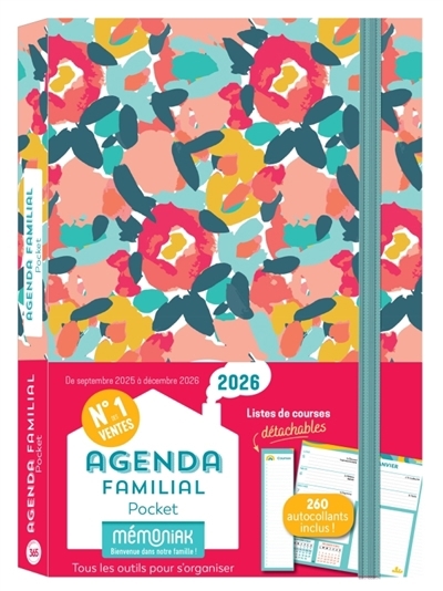 Agenda familial pocket Mémoniak 2026 : septembre 2025-décembre 2026 | 