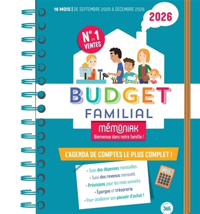 Budget familial 2026 : 16 mois, de septembre 2025 à décembre 2026 : l'agenda de comptes le plus complet ! | Lobry, Bertrand (Auteur)